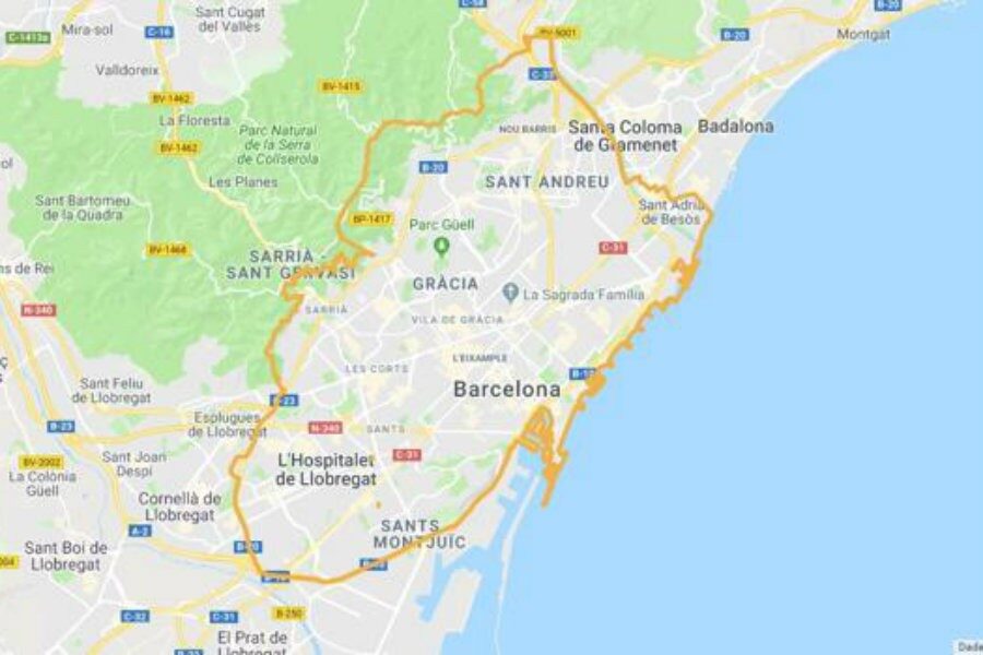La Zona de Bajas Emisiones de Barcelona cuenta con un área de 95 km², dentro del perímetro de las Rondas.
