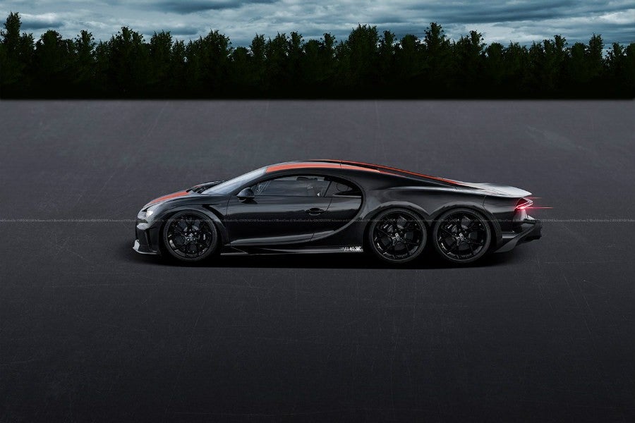 El diseñador independiente, Aksyonov Nikita, ha sido el creador de este «render» del Bugatti Chiron Super Sport 6×6.