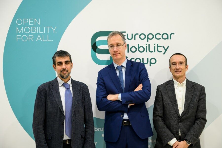 Lluís Puerto (Fundación RACC), Tobias Zisik (Europcar Mobility Group España) y José Blanco (InterRent).