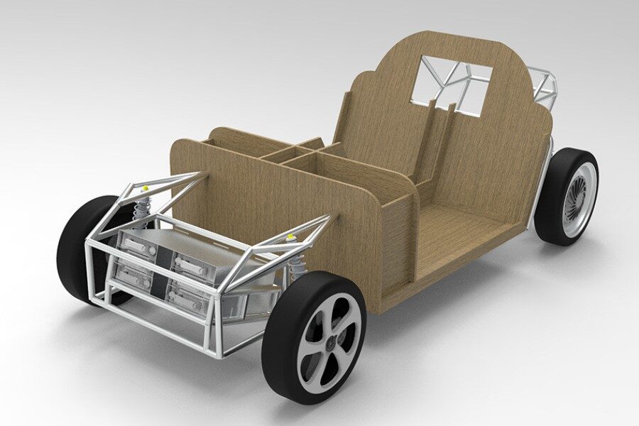 En la parte delantera y trasera, el Luca Concept Car incorporará unos marcos de aluminio reciclado.