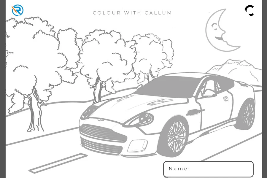 Una vez hayas coloreado este Aston Martin Vaquish podrás subirlo a tus redes sociales.