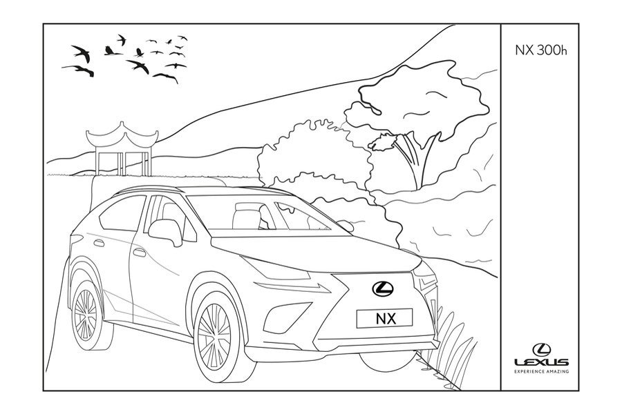 Podrás colorear toda la gama híbrida de Lexus a tu antojo.