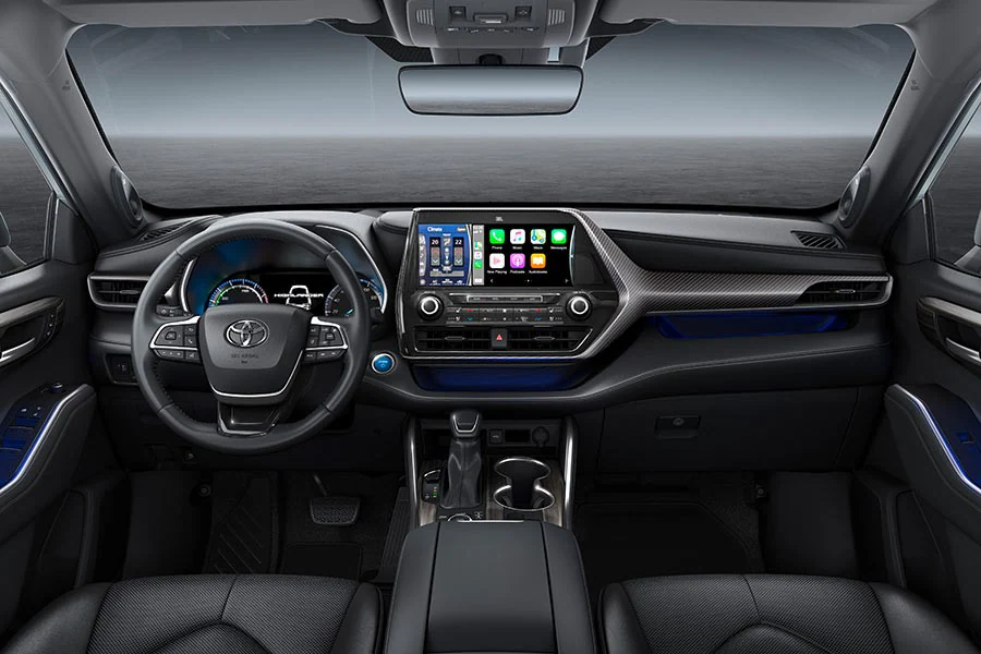 El sistema multimedia del Toyota Highlander cuenta con una pantalla de 12,3 pulgadas.