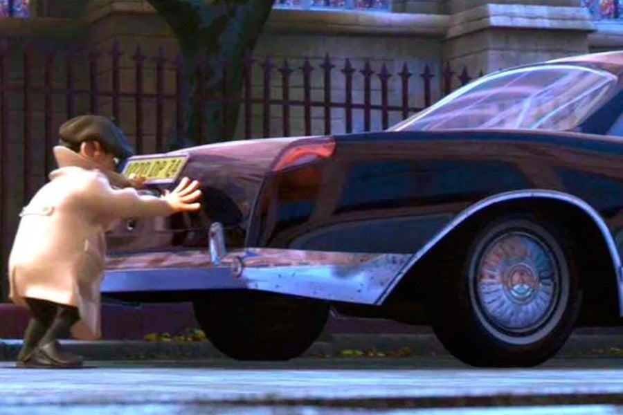 Una de las escenas de Ratatouille en las que aparece un Facel Vega HK500.