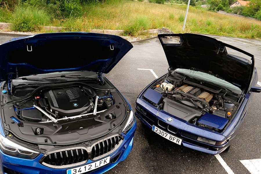 El 840i actual tiene un 6 cilindros con doble turbo.