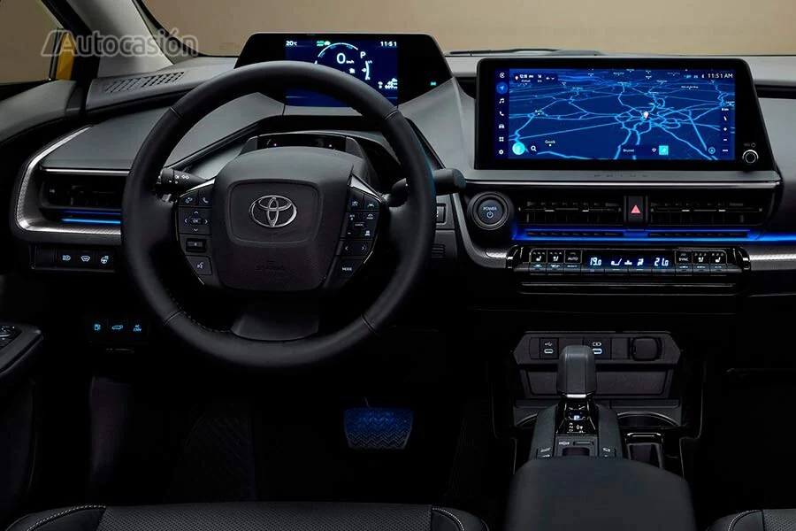 El nuevo Toyota Prius monta un sistema multimedia más avanzado con pantalla de 12 pulgadas.