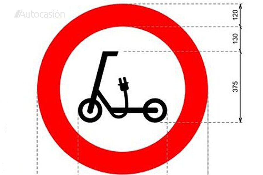 Los objetos de movilidad tendrán restringido el acceso a ciertos lugares. Esta es la señal que lo indica.