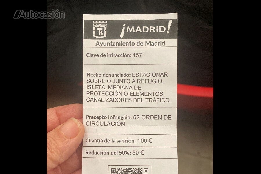 This is the false parking ticket that circulates in certain areas of Madrid.
